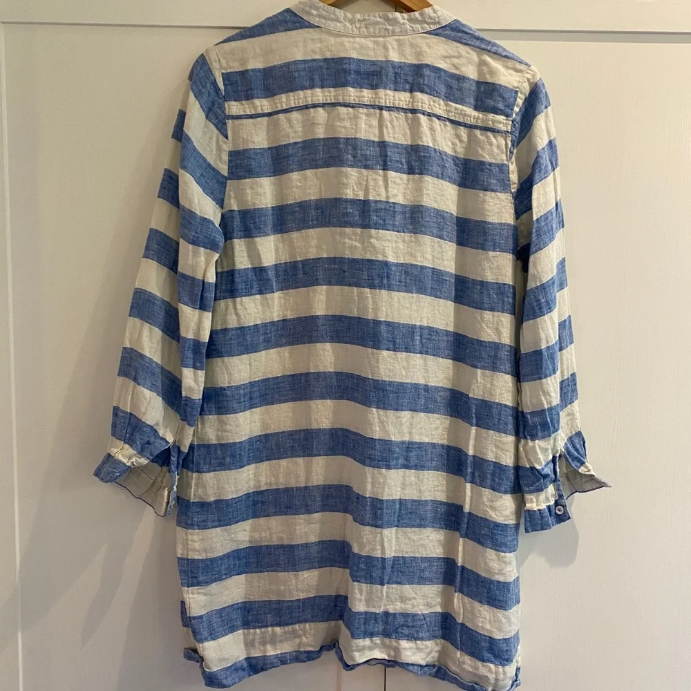 J Crew Striped Linen Tunic